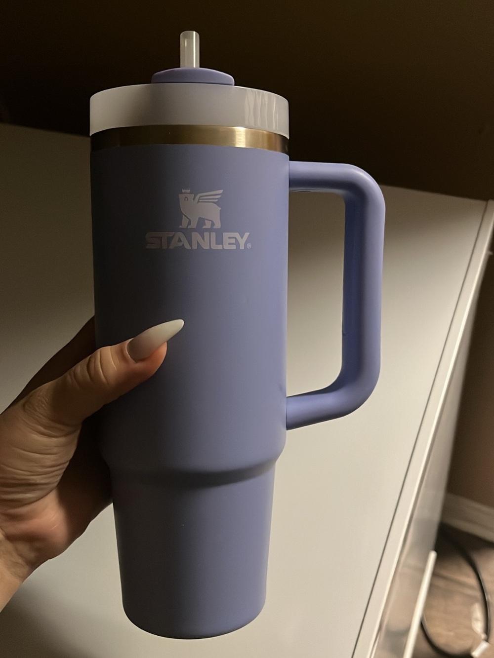 Stanley Lavender Insulated Travel Mug with Handle and Straw